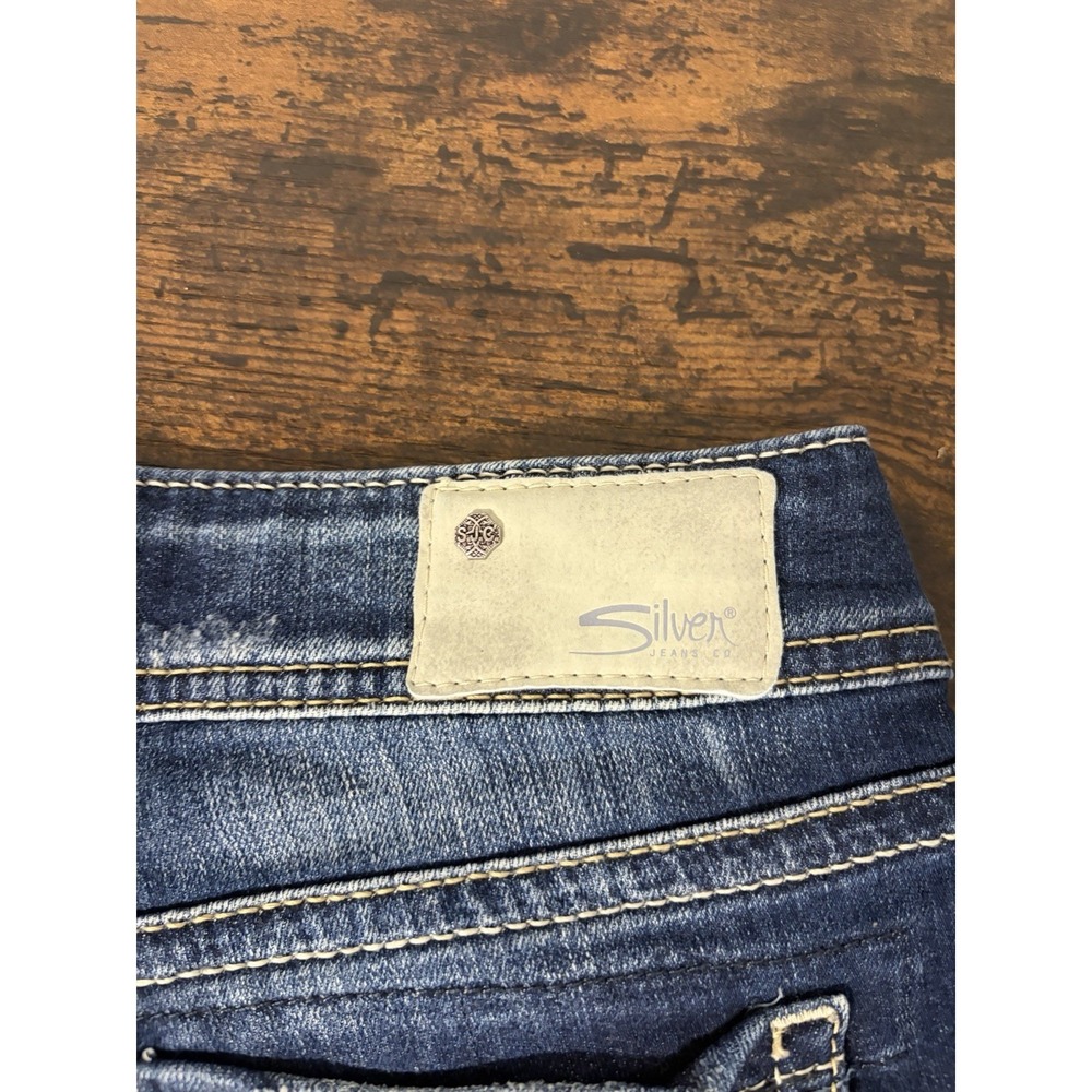 Silver Suki Stretch Shorts Blue Denim Jorts Size 28 (6" Inseam)‎ Womens - Picture 3 of 10